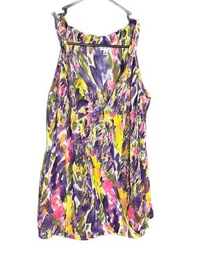Cabi Sheer Criss Cross Front Tank Blouse Women’s Size Small